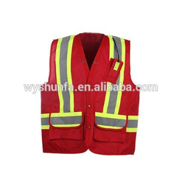 Classe 2 High Visibility Oxford Safety Vest Vêtements de travail réfléchissants contrastés ANSI / ISEA107, CSA Z96